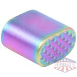 guntec ar15 extended mag - button rainbow pvd coated