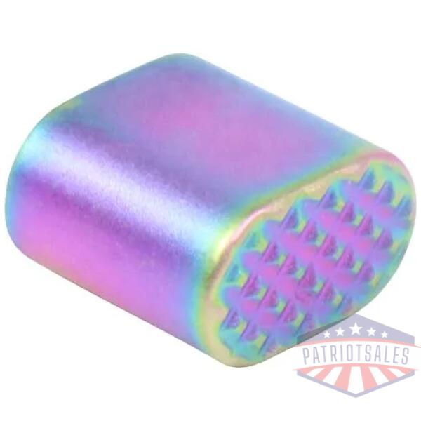 guntec ar15 extended mag - button rainbow pvd coated