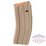 asc ar family rifle magazine orange follower dark earth stainless steel .223 remington 30/rd