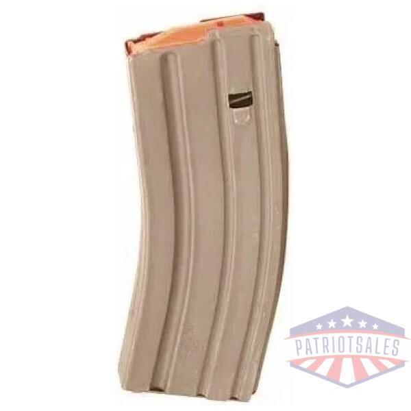asc ar family rifle magazine orange follower dark earth stainless steel .223 remington 30/rd