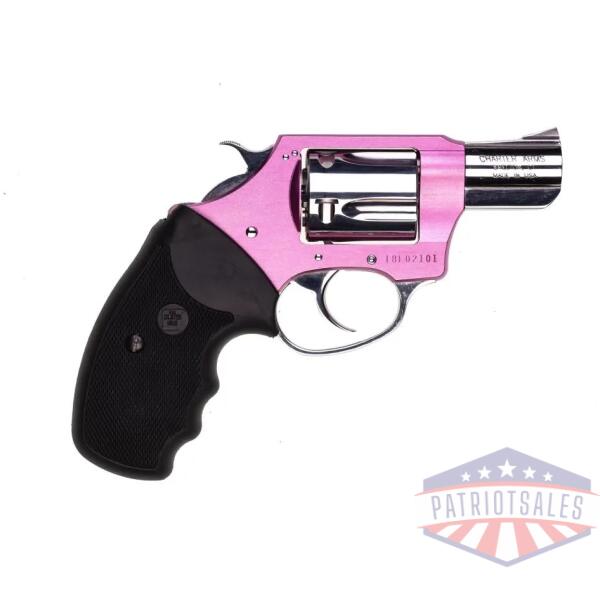 charter arms chic lady handgun .38 spl 5rd capacity 2" barrel pink with black compact grip