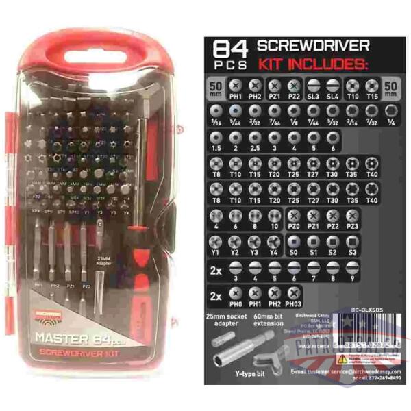 birchwood casey master screwdriver set   84 pc kit