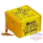 berger match grade target bullets .22 cal .224" 80 gr vld target 100/ct