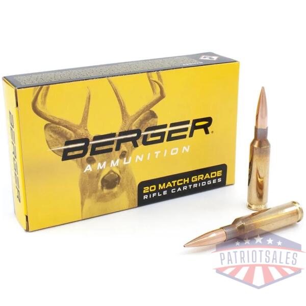 berger classic hunter rifle ammunition 6.5mm creedmoor 135 gr hybrid hunter 2851 fps 20/ct