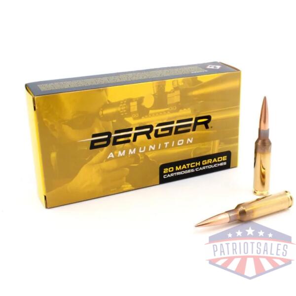berger target rifle ammunition 6.5 creedmoor 153.5 gr lrht 2702 fps 20/ct