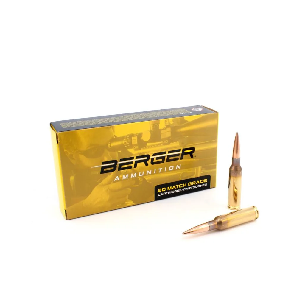 Berger Target Rifle Ammunition 6.5 Creedmoor 153.5 Gr Lrht 2702 Fps 20/Ct Berger target rifle ammunition 6. 5 creedmoor 153. 5 gr lrht 2702 fps 20/ct