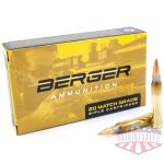 berger rifle ammunition .223 rem 73gr bt target 2820 fps 20/ct