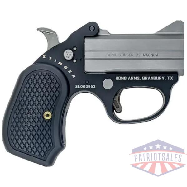 bond arms stinger fireball aluminum frame handgun 9mm luger 2rd capacity 3'' stainless steel barrel matte b6 grips