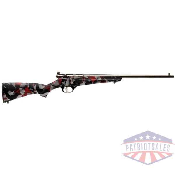 savage rascal red white & blue rifle 22lr 1rd capacity 16.125" barrel synthetic stock