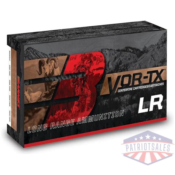 barnes vor-tx long range rifle ammunition .300 rem ultra mag 190 gr lrx-bt 3125 fps 20/ct