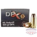 cor-bon handgun ammunition .45 acp 185 gr dpx 1075 fps 20/box