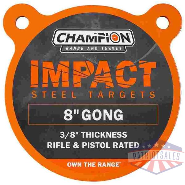 champion impact steel gong target 8" round