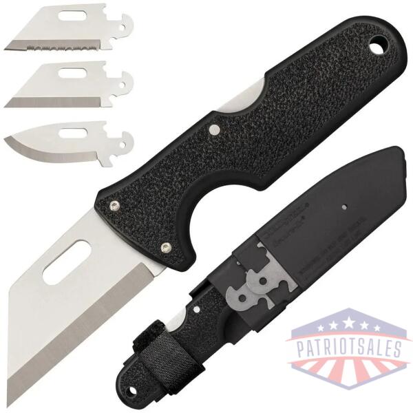 cold steel click-n-cut exchangeable blade knife black bds - 2-1/2" blade satin