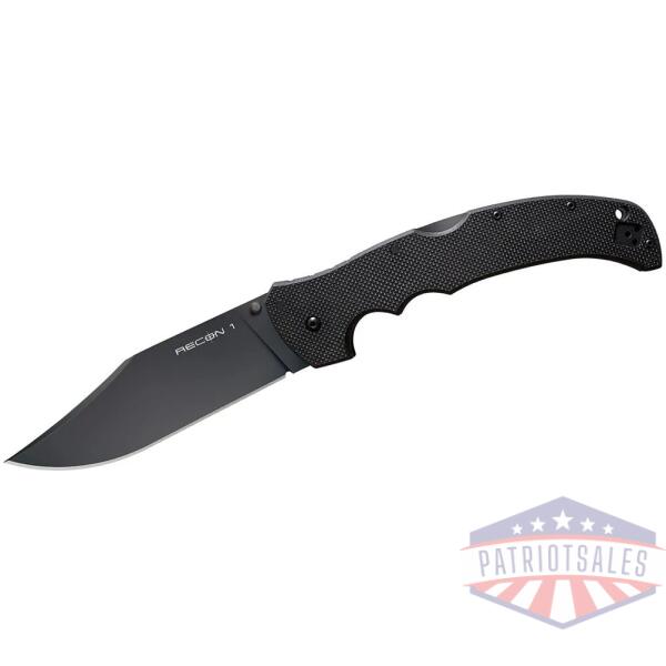 cold steel recon xl folding knife 5-1/4" clip point blade black