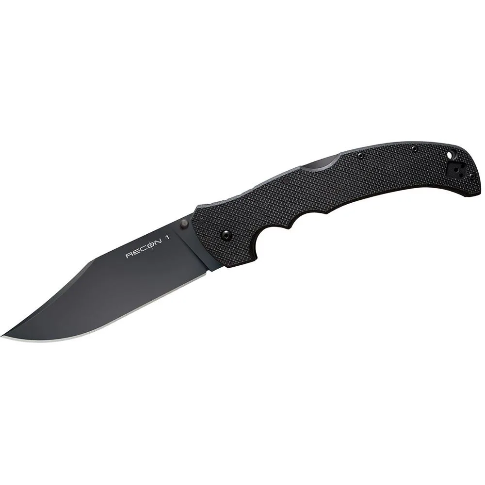 Cold Steel Recon Xl Folding Knife 5-1/4&Amp;Quot; Clip Point Blade Black Cold steel recon xl folding knife 5-1/4" clip point blade black