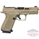 shadow systems ca compliant mr920 handgun 9mm luger 10rd magazine(2) 4" spiral black barrel fde grip/slide