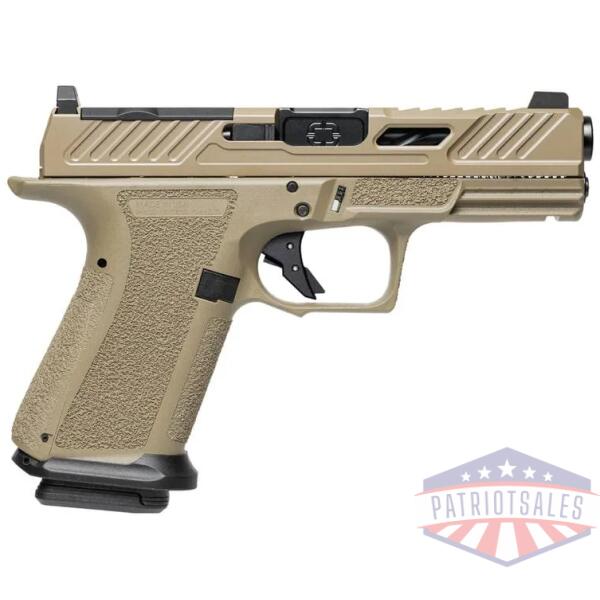shadow systems ca compliant mr920 handgun 9mm luger 10rd magazine(2) 4" spiral black barrel fde grip/slide