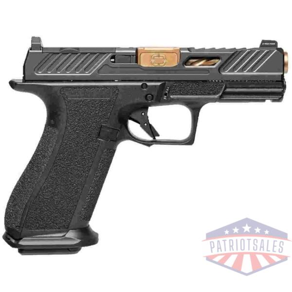 shadow systems xr920 elite optic cut handgun 9mm luger 17rd magazine 4" bronze barrel black grip