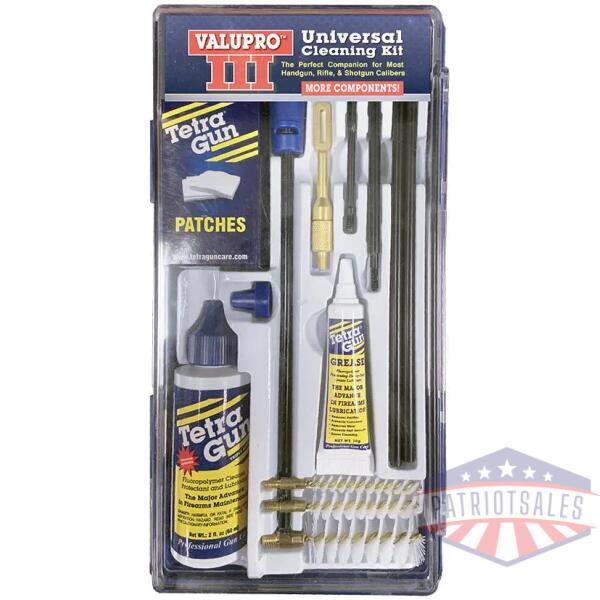 tetra valupro iii gun cleaning kit universal rifle/handgun/shotgun