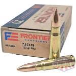 hornady frontier rifle ammunition 7.62x39 123gr fmj 2340 fps 20/ct