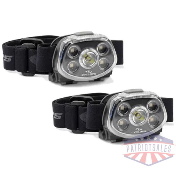 cyclops force xp headlamp 350 lumens black 2/ct