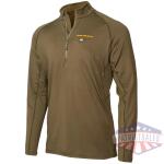 muddy nucleus heated quarter zip long sleeve shirt brown clay s