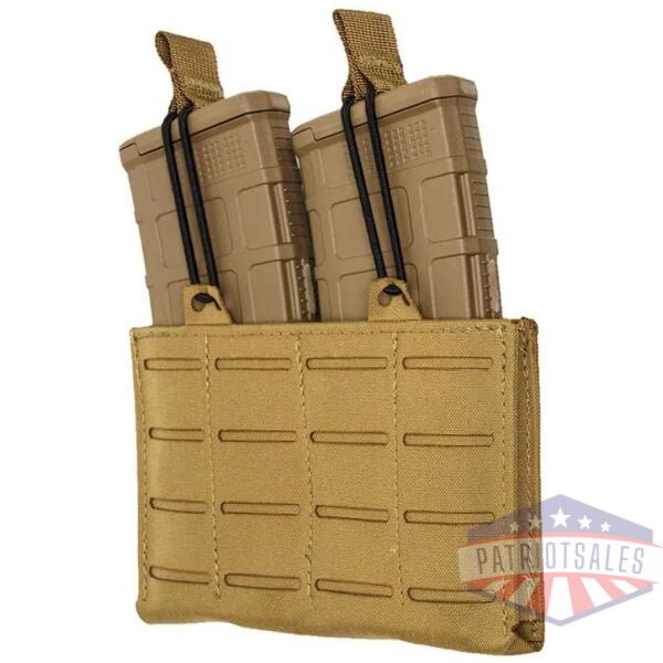 tacshield rzr molle double rifle magazine pouch coyote brown