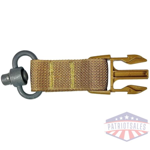 tacshield side release buckle attachment for qd push button coyote brown