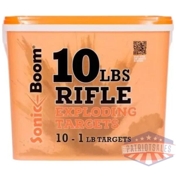 sonic boom 1 lb exploding rifle targets 10/ct bucket
