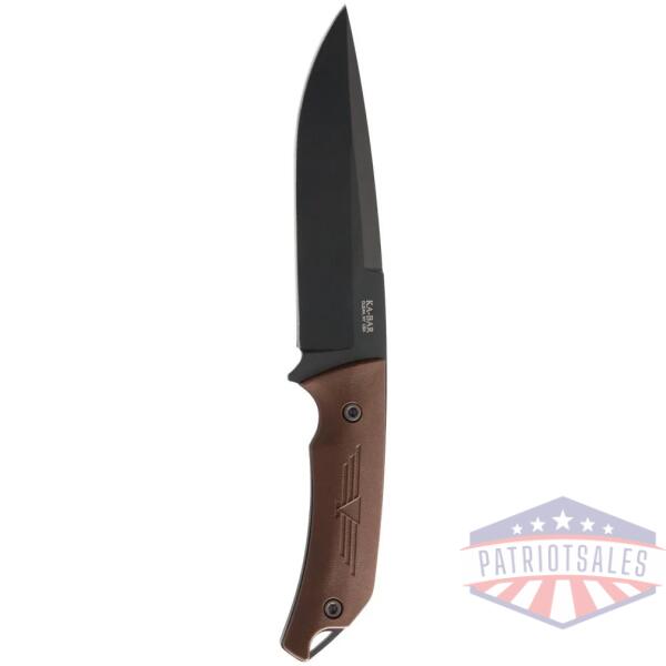 ka-bar jarosz turok fixed knife 6-1/4" clip point blade brown