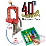 lee challenger iii single stage press 40th anniversary pack with breech carb 3-die set .38 spl/.357 mag
