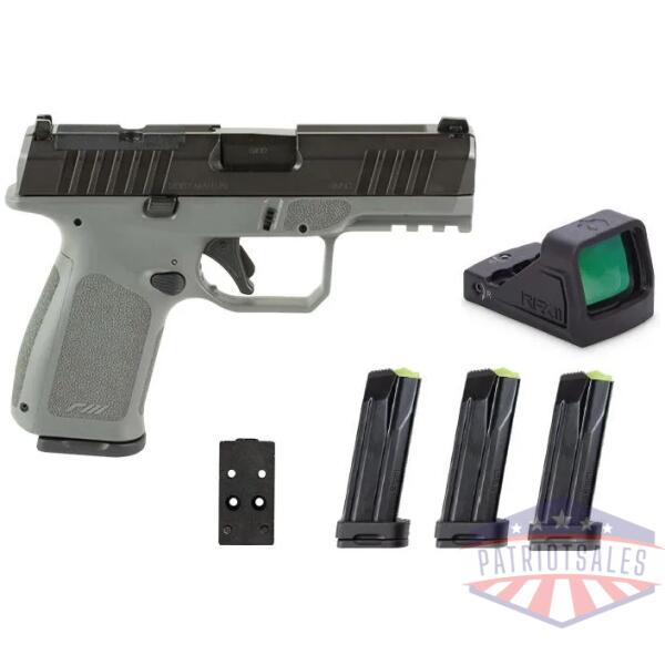 rost martin rm1c handgun bundle 9mm luger 10rd (4) magazines 4" barrel gray viridian red dot pistol case ca compliant