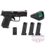 rost martin rm1s handgun 9mm luger 10(4)rd magazines 3.6" barrel black black viridian red dot pistol case ca compliant