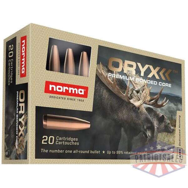 norma oryx rifle ammunition 6.5 creedmoor 156gr jsp 2850 fps 20/ct