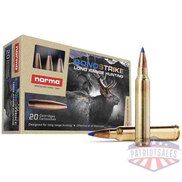 norma bondstrike rifle ammunition .308 win 180gr pt 2753 fps 20/ct