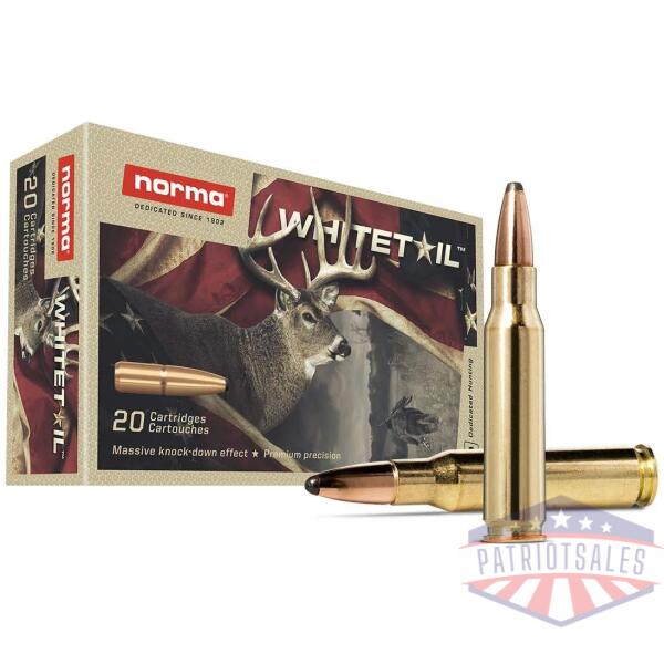 norma whitetail rifle ammunition .308 win 150gr psp 2789 fps 20/ct