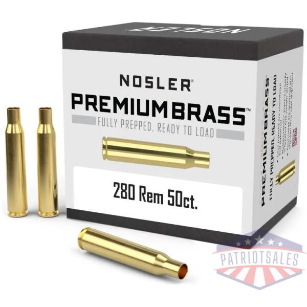 nosler unprimed brass rifle cartridge cases .280 rem 50/ct