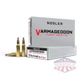 nosler varmegeddon rifle ammunition .221 rem fireball 40 gr fb tipped 3100 fps 20/ct