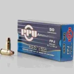 PPU Handgun Ammunition  .357 SIG 125gr FPJ 1542 fps 50/ct