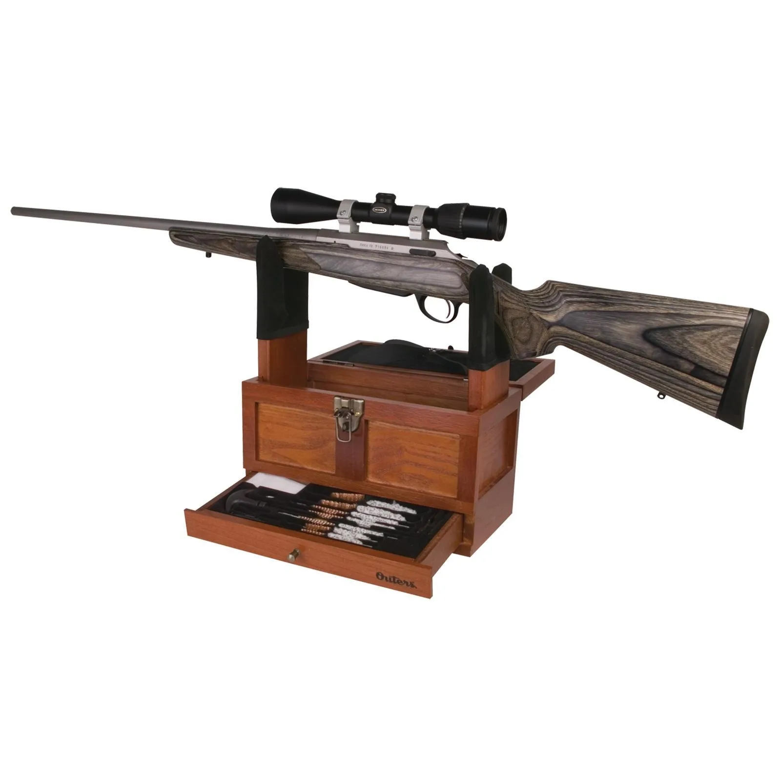 Outers 25 Piece Universal Wood Gun Cleaning Tool Box Outers 25 piece universal wood gun cleaning tool box