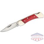 schrade uncle henry brown bear folding knife 2-1/4" clip point blade wood