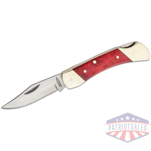 schrade uncle henry brown bear folding knife 2-1/4" clip point blade wood