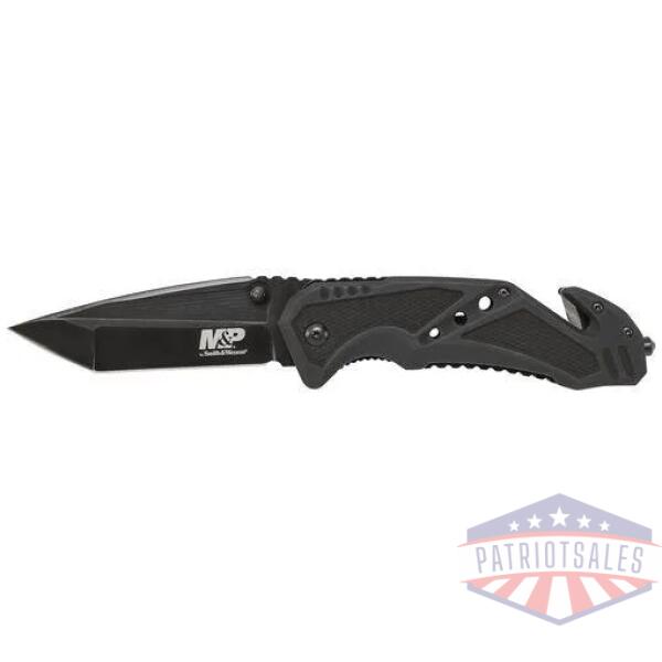 smith & wesson m&p swmp11b tanto folder rescue lock 3 7/8" blade black