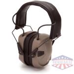 pyramex amp bt electronic earmuff 26db tan with bluetooth