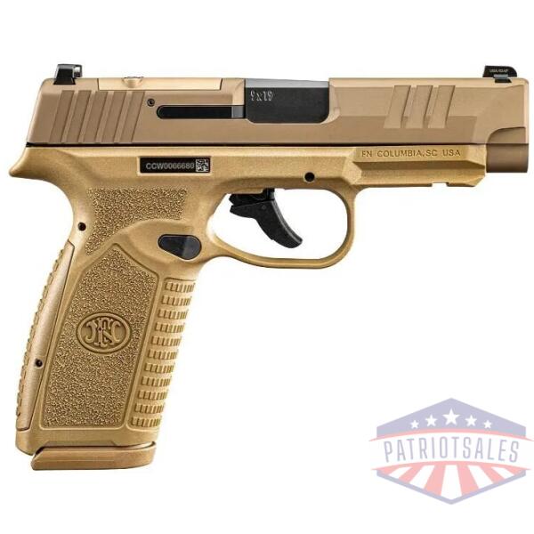 fn reflex xl mrd handgun 9mm luger 15(1)&18(1)rd magazines 3.8" barrel fde no manual safety