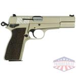 sds imports inglis p-35 handgun 9mm luger 15rd capacity 4.7'' barrel g10 grips nickel finish green fiber front sight