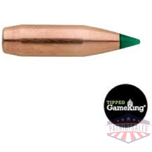 sierra tipped gameking rifle bullets .22 cal .224" 64 gr high velocity bt 100/ct