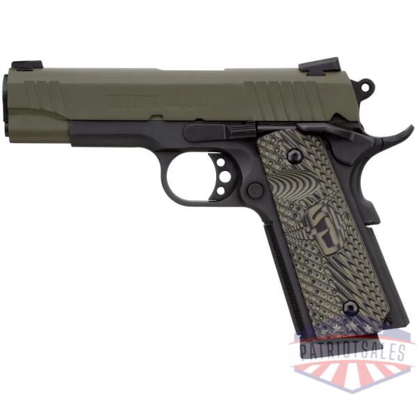 taurus pt1911 commander cerakote mill spec green .45 acp 8rd magazine 4.25" barrel  vz grip