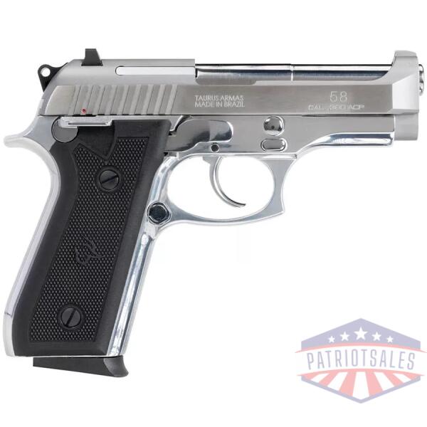 taurus 58 handgun .380 auto 15rd magazines 4" stainless steel slide/grip