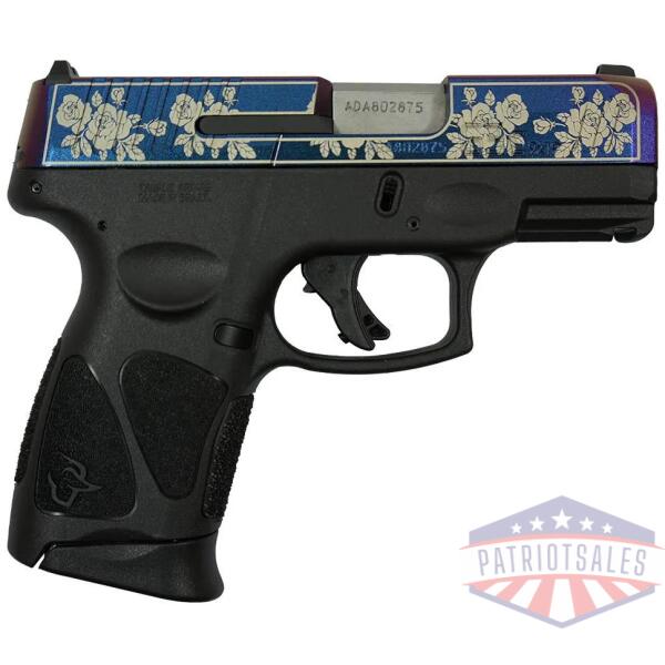 taurus g3c "guns & roses engraved mongoose purple" handgun 9mm luger 12rd magazines(2) 3.26'' barrel